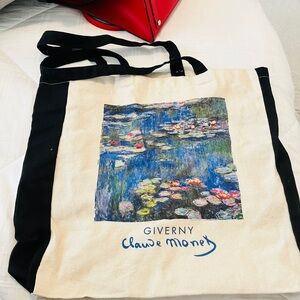 Canvas Tote Bag - Black and Cream